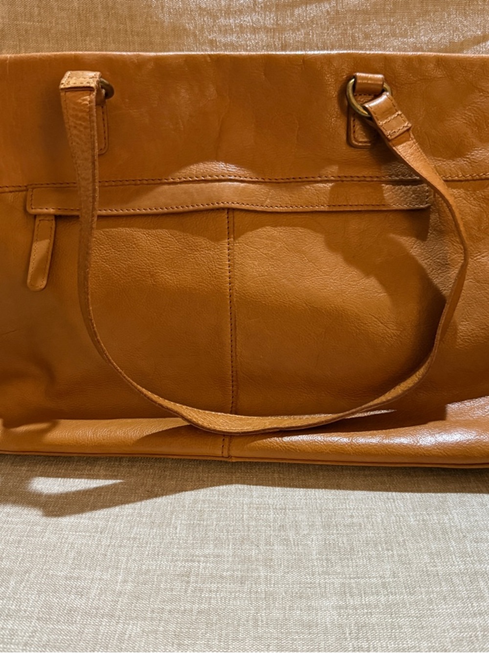 Vilenca Holland Tan Leather Tote Bag NWOT Handcrafted - Picture 8 of 13